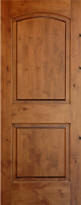 Knotty Alder Arch 2-Panel Interior Door